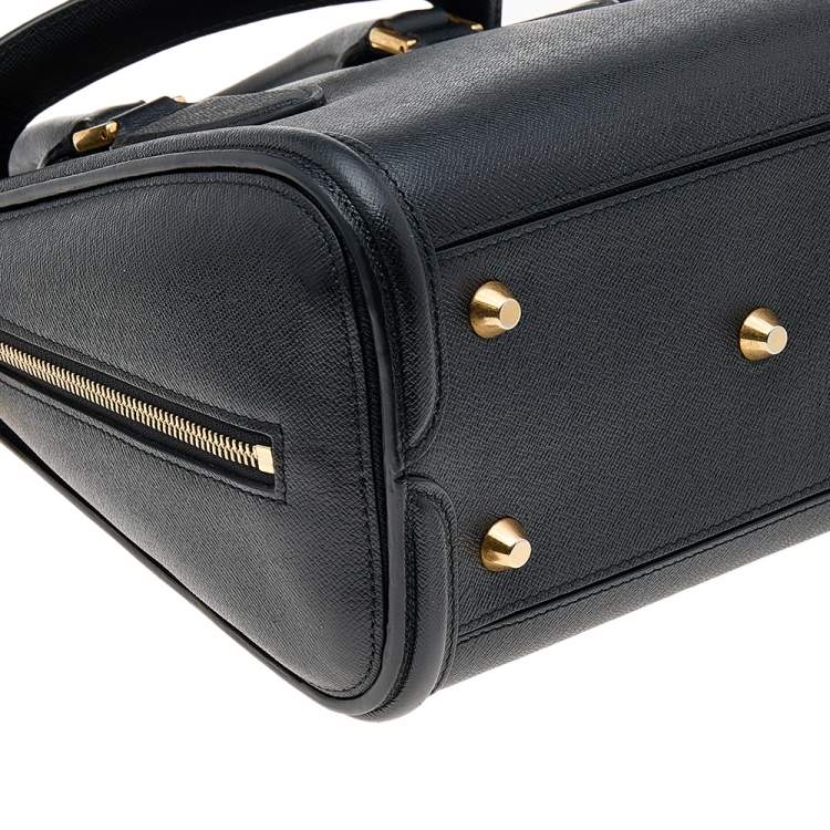 Pre Owned Alexander McQueen Black Leather Small Heroine Shoulder Bag