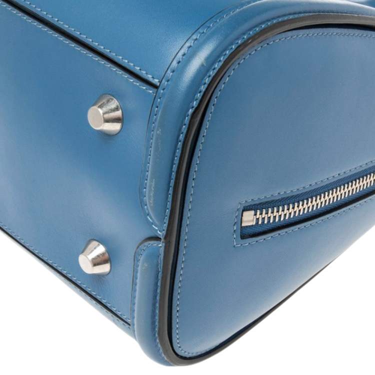 Pre Owned Alexander McQueen Blue Leather Large Heroine Satchel