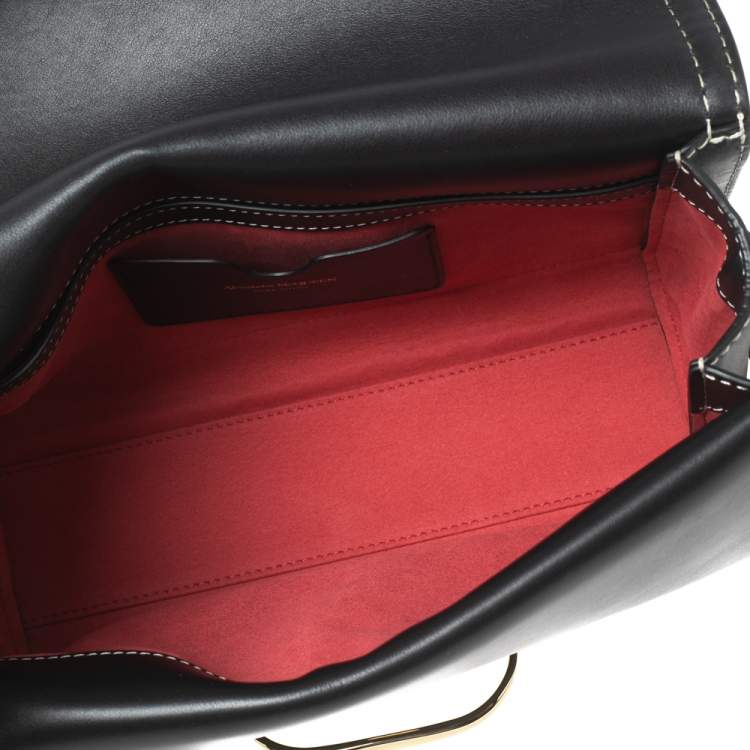 Pre Owned Alexander McQueen Black Leather The Story Shoulder Bag