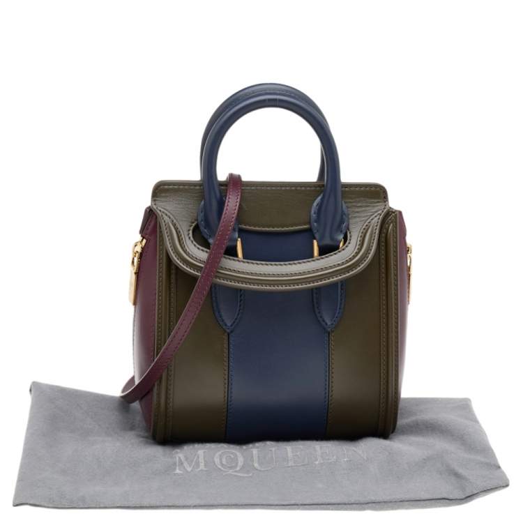 Pre Owned Alexander McQueen Multicolor Leather Mini Heroine Bag