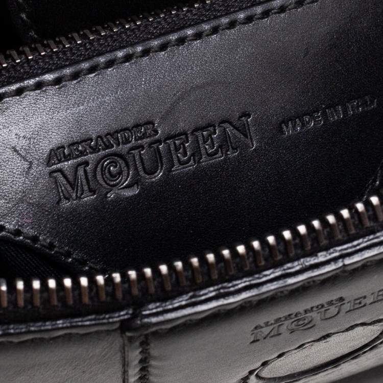 Pre Owned Alexander McQueen Black Leather Novak Shoulder Bag