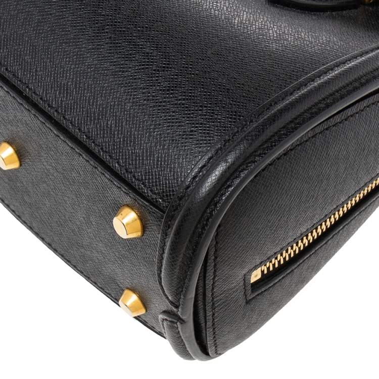 Pre Owned Alexander McQueen Black Leather Mini Heroine Bag