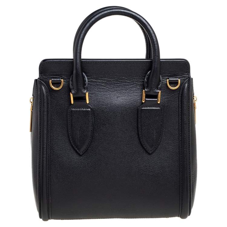 Pre Owned Alexander McQueen Black Leather Small Heroine Satchel