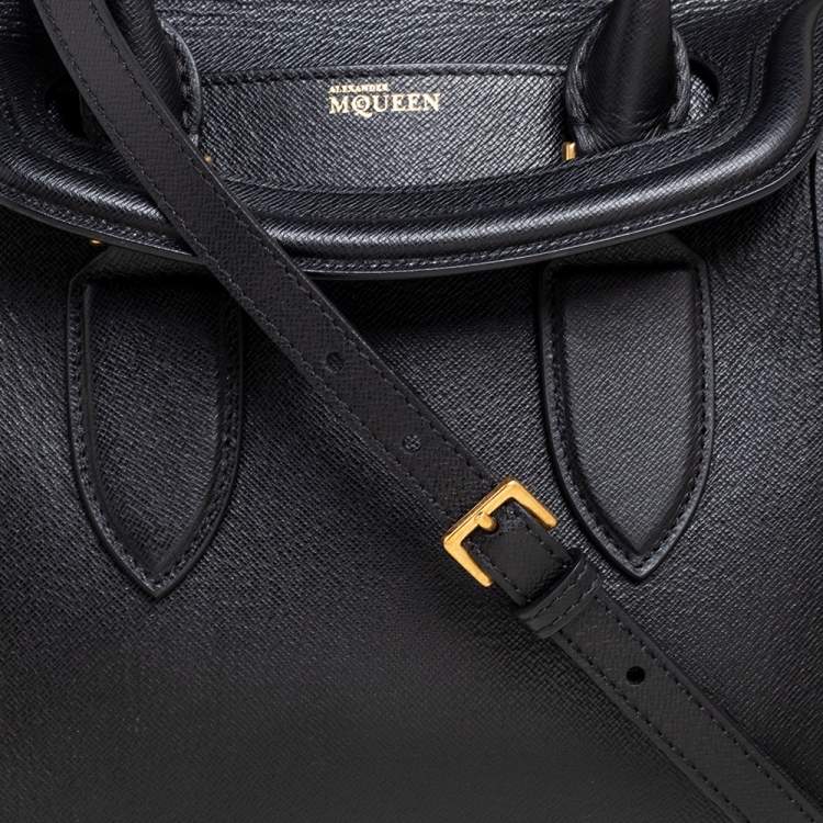 Pre Owned Alexander McQueen Black Leather Small Heroine Satchel
