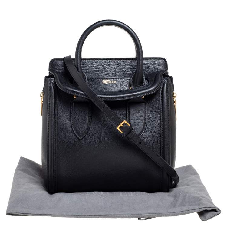 Pre Owned Alexander McQueen Black Leather Small Heroine Satchel