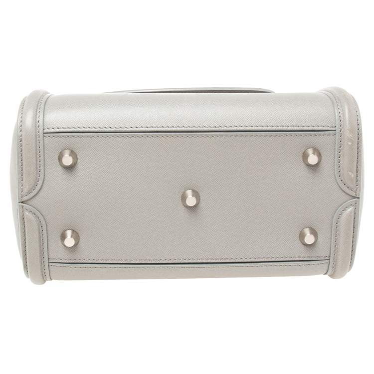 Pre Owned Alexander McQueen Grey Leather Small Heroine Satchel