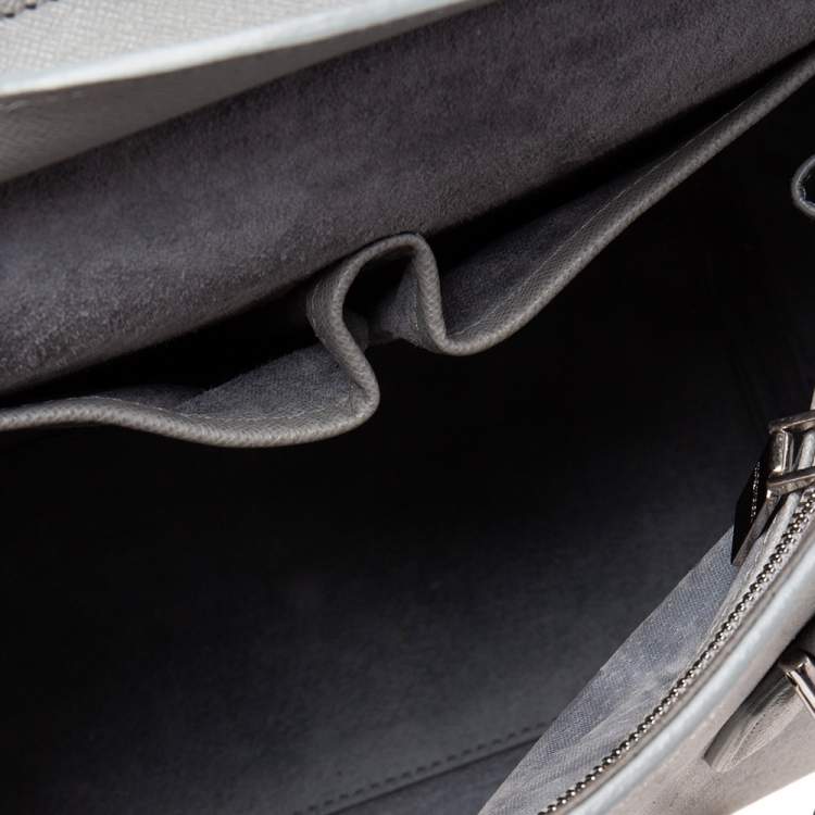 Pre Owned Alexander McQueen Grey Leather Small Heroine Satchel