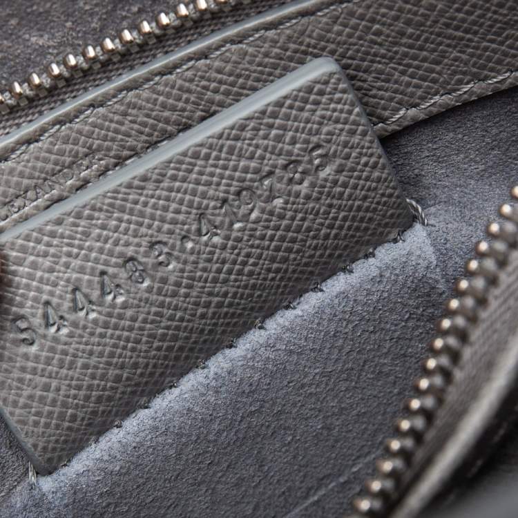 Pre Owned Alexander McQueen Grey Leather Small Heroine Satchel
