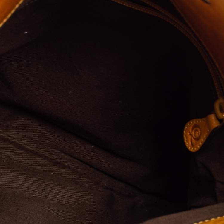 Pre Owned Alexander McQueen Orange Leather Flapper Clutch