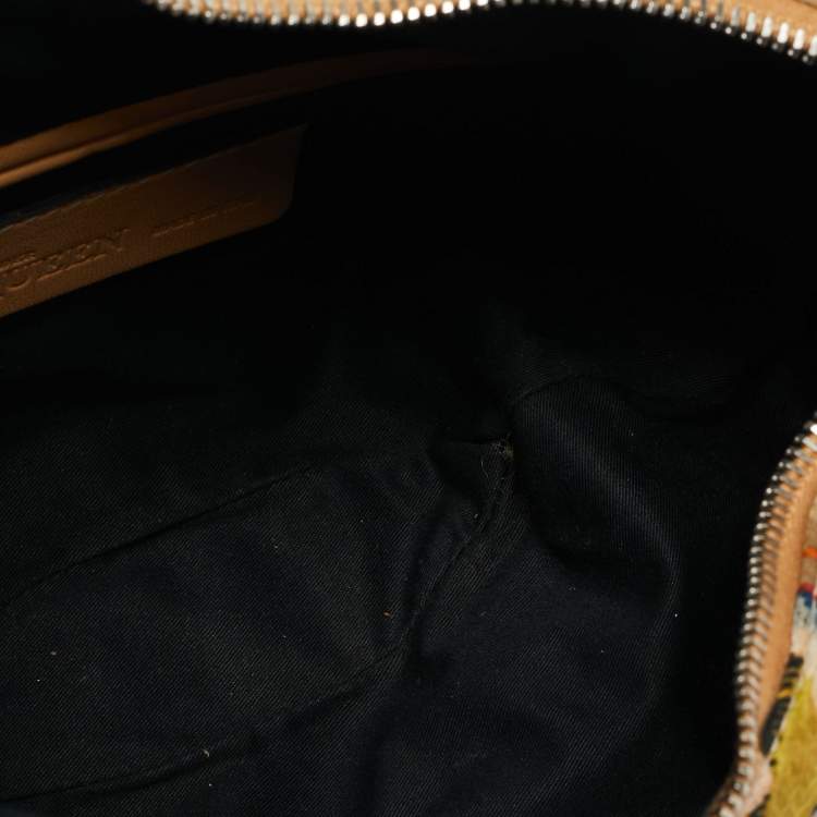 Pre Owned Alexander McQueen Multicolor Floral Print Fabric and Leather Small De Manta Clutch