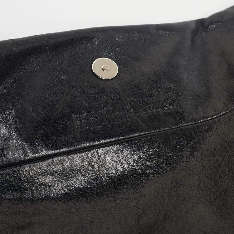 Pre Owned Alexander McQueen Black Leather Faithful Glove Clutch