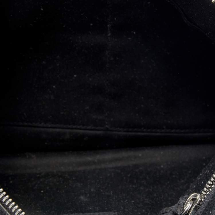 Pre Owned Alexander McQueen Black Nubuck Leather Wristlet Clutch