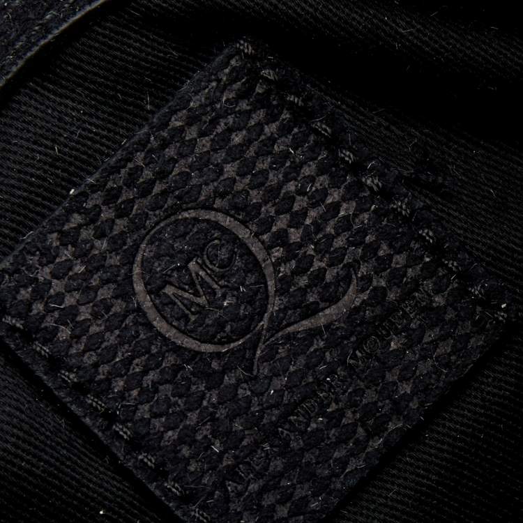 Pre Owned Alexander McQueen Black Nubuck Leather Wristlet Clutch