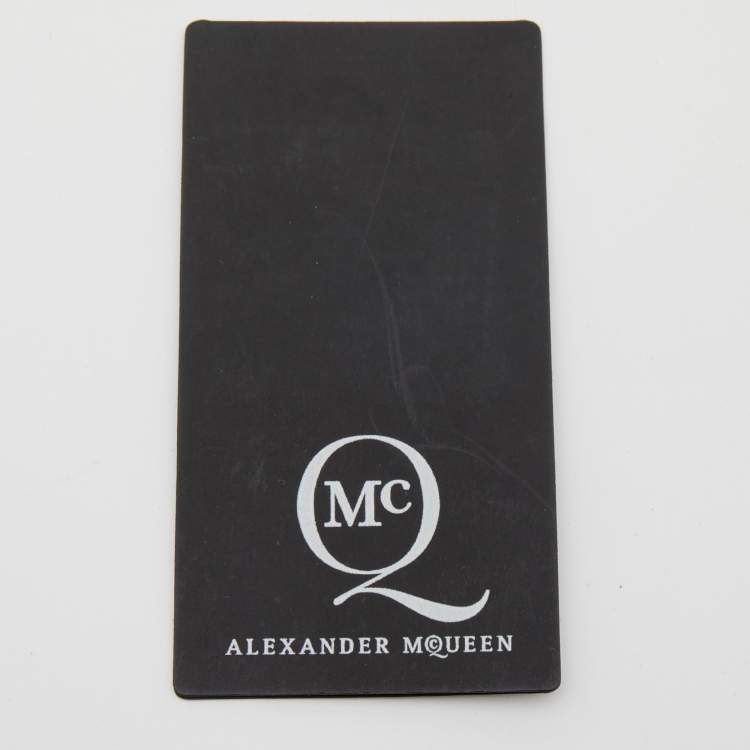 Pre Owned Alexander McQueen Black Nubuck Leather Wristlet Clutch