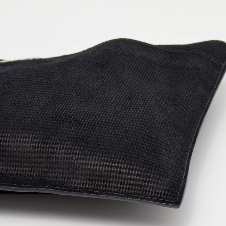 Pre Owned Alexander McQueen Black Nubuck Leather Wristlet Clutch