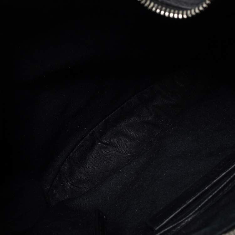 Pre Owned Alexander McQueen Black Leather Medium De Manta Clutch