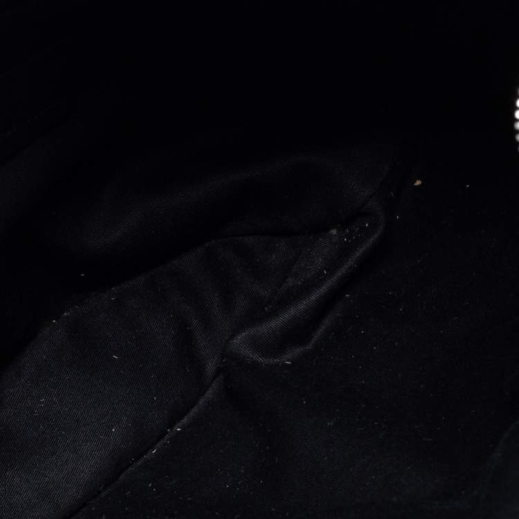 Pre Owned Alexander McQueen Black Leather Studded De Manta Clutch 