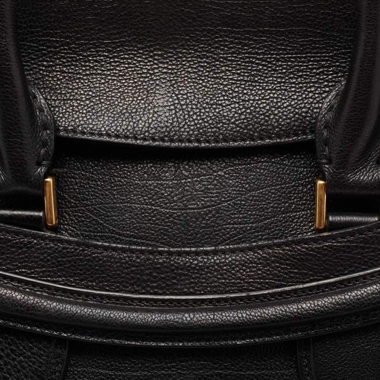 Pre Owned Alexander McQueen Black Leather Medium Heroine Satchel