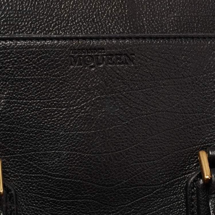 Pre Owned Alexander McQueen Black Leather Medium Heroine Satchel