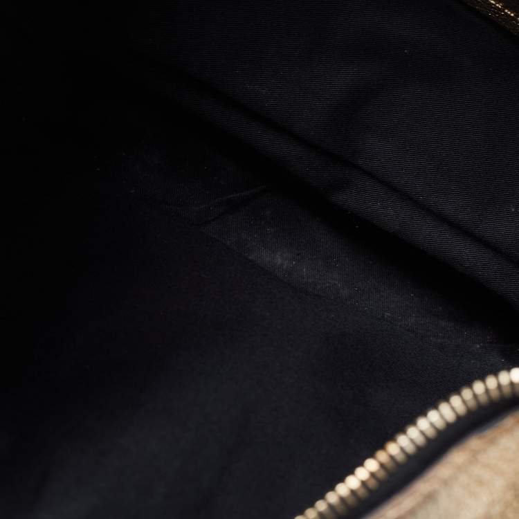 Pre Owned Alexander McQueen Gold Leather De Manta Clutch