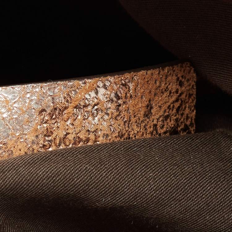 Pre Owned Alexander McQueen Brown/Multicolor Metallic Suede De Manta Tote