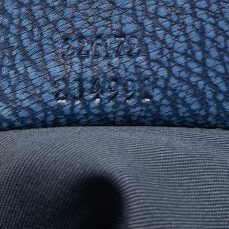 Pre Owned Alexander McQueen Blue Leather Faithful Glove Clutch