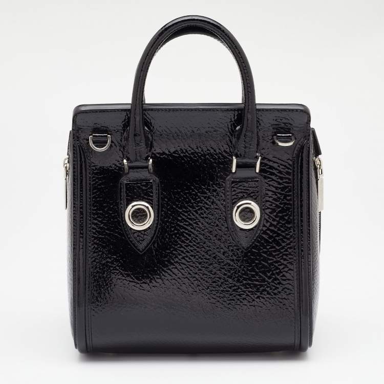 Pre Owned Alexander McQueen Black Leather Small Heroine Satchel