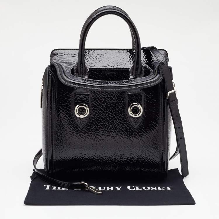 Pre Owned Alexander McQueen Black Leather Small Heroine Satchel