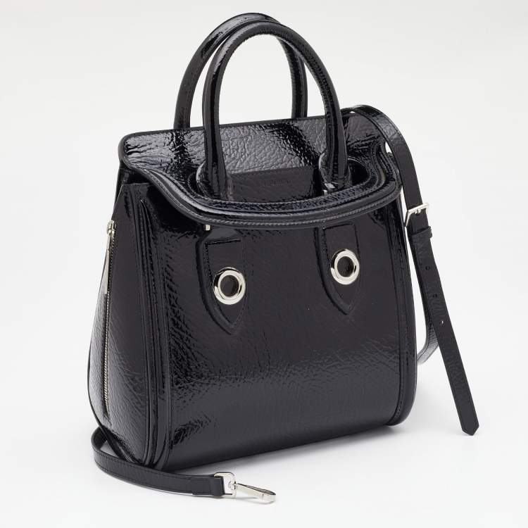 Pre Owned Alexander McQueen Black Leather Small Heroine Satchel