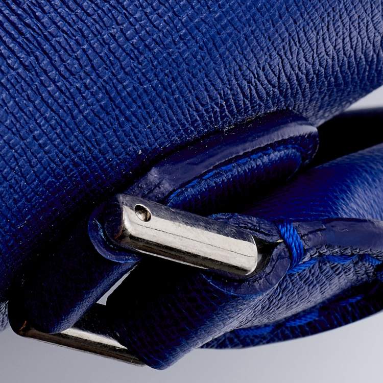 Pre Owned Alexander McQueen Blue Leather Mini Heroine Satchel