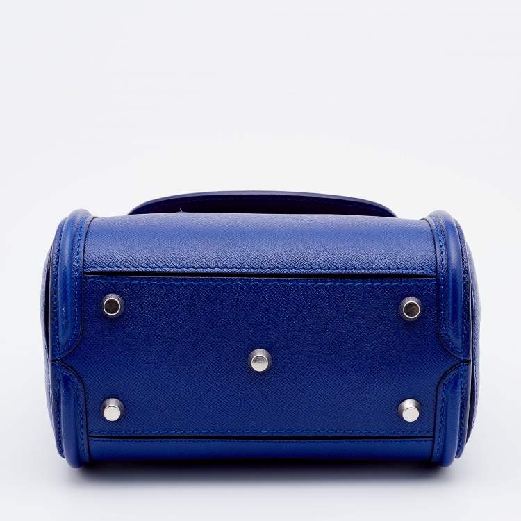 Pre Owned Alexander McQueen Blue Leather Mini Heroine Satchel