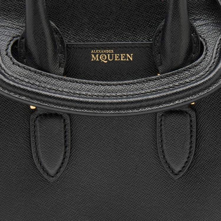 Pre Owned Alexander McQueen Black Leather Mini Heroine Satchel
