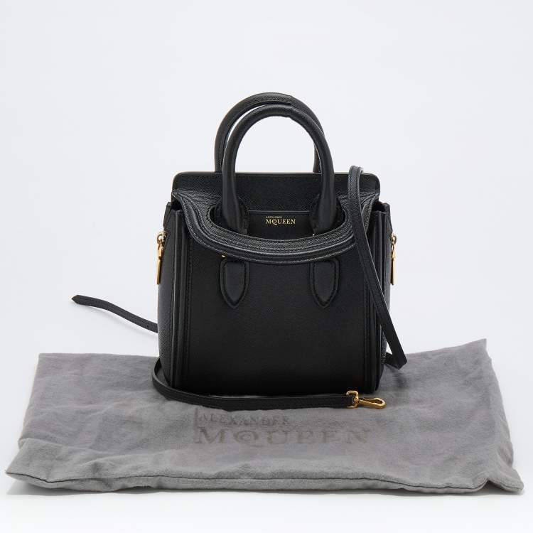 Pre Owned Alexander McQueen Black Leather Mini Heroine Satchel