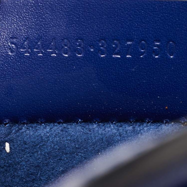 Pre Owned Alexander McQueen Blue Leather Mini Heroine Bag