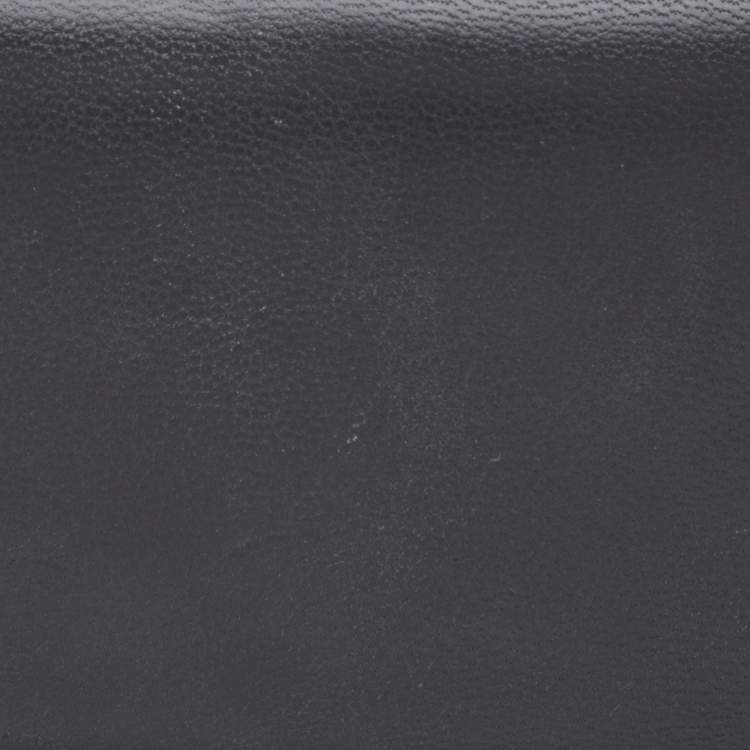 Pre Owned Alexander McQueen Black Leather Skull Knuckle Box Clutch