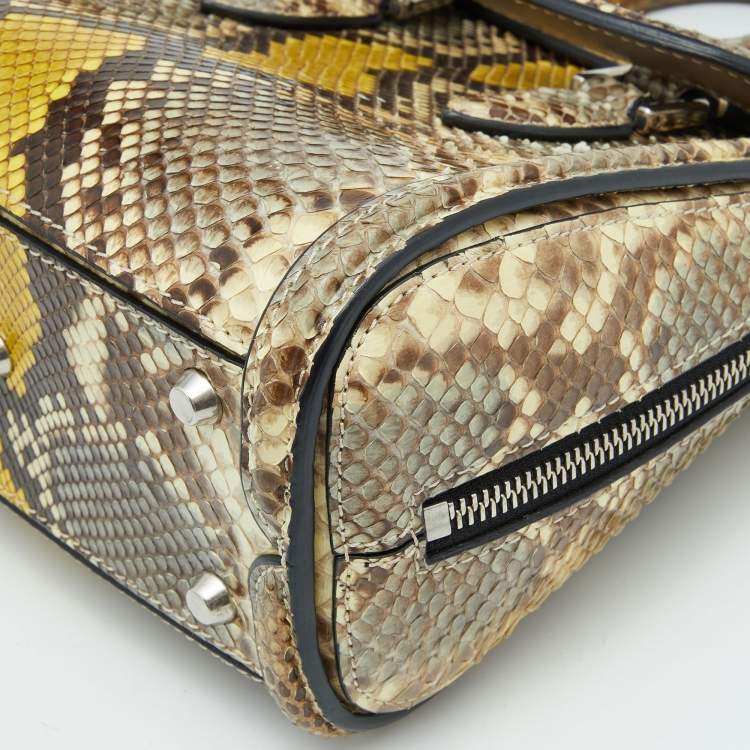Pre Owned Alexander McQueen Multicolor Python Mini Heroine Bag
