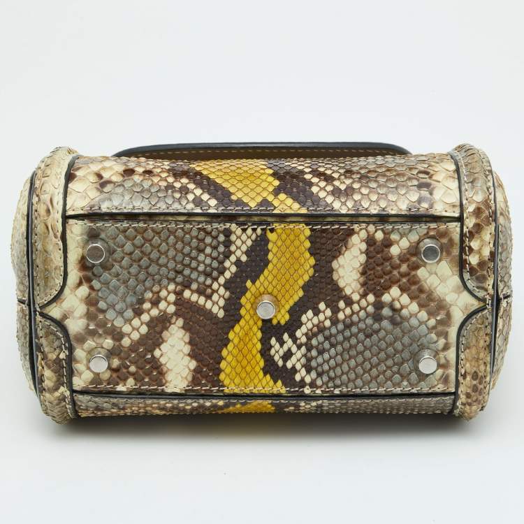 Pre Owned Alexander McQueen Multicolor Python Mini Heroine Bag