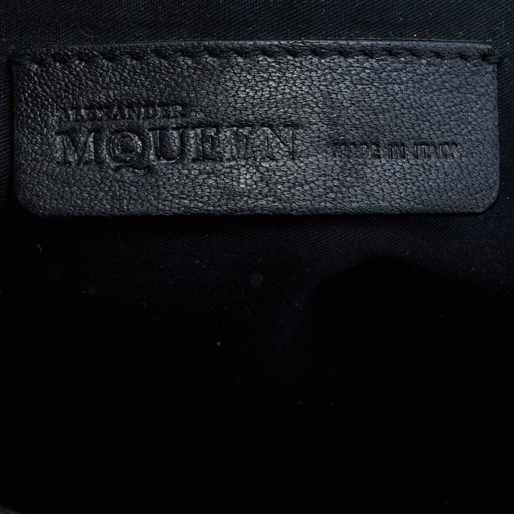 Pre Owned Alexander McQueen Black Suede and Leather De Manta Tote