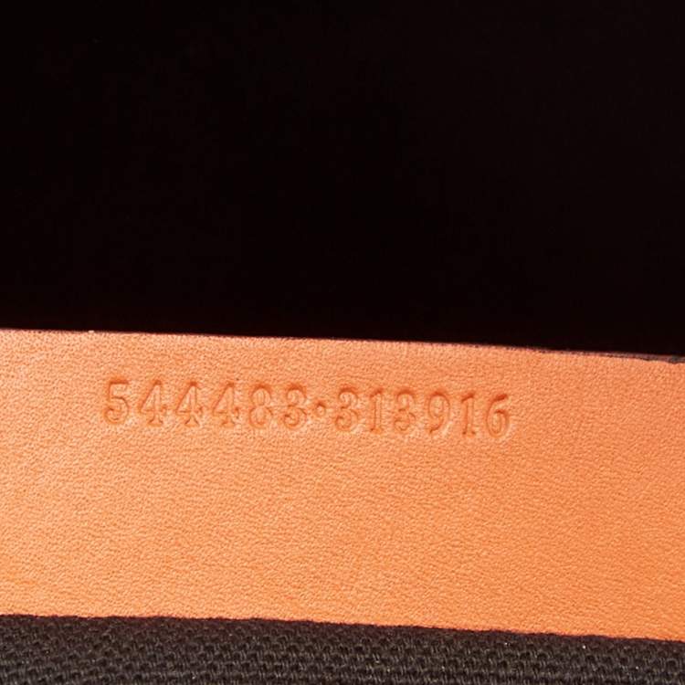 Pre Owned Alexander Mcqueen Orange Leather Large Skull Padlock Tote