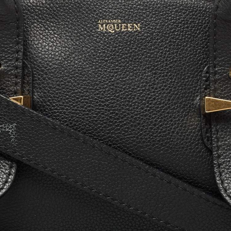 Pre Owned Alexander McQueen Black Leather Small Legend Satchel