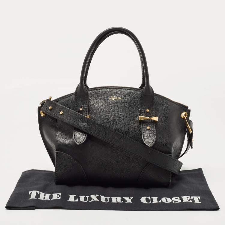 Pre Owned Alexander McQueen Black Leather Small Legend Satchel