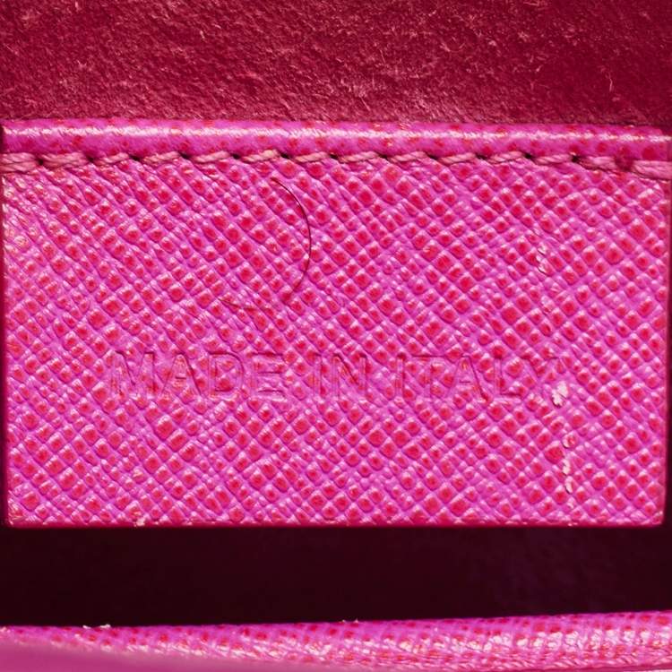 Pre Owned Alexander McQueen Fuchsia Leather Mini Heroine Satchel