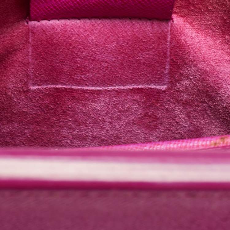 Pre Owned Alexander McQueen Fuchsia Leather Mini Heroine Satchel