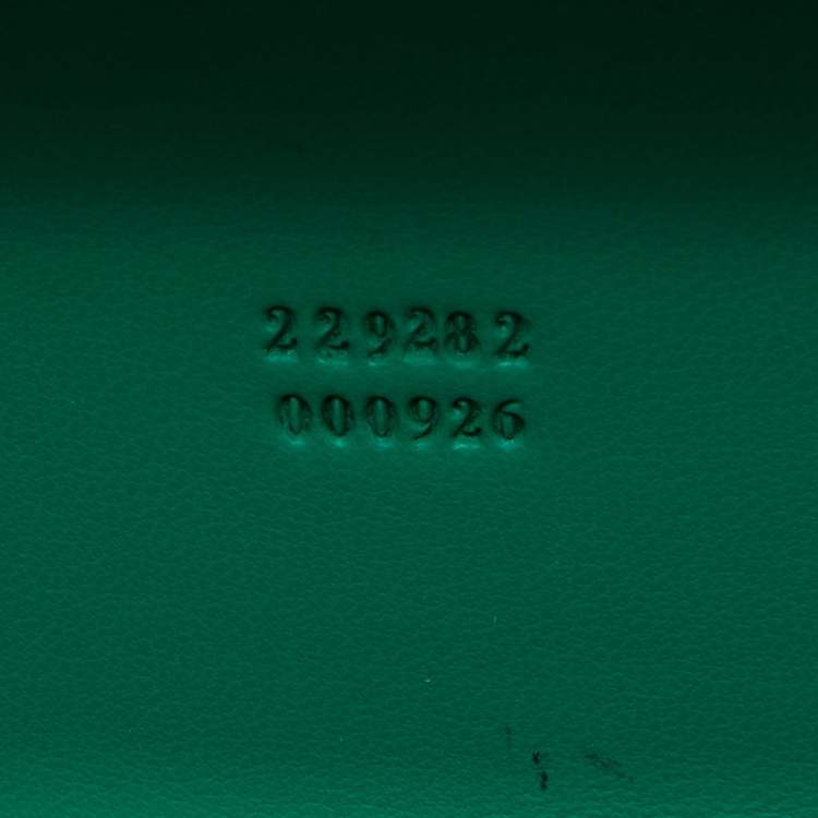 Pre Owned Alexander McQueen Green Python Skull Knuckle Box Clutch
