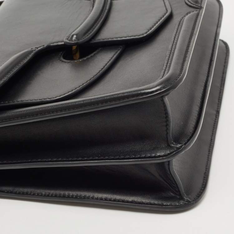 Pre Owned Alexander McQueen Black Leather Heroine Chain Shoulder Bag