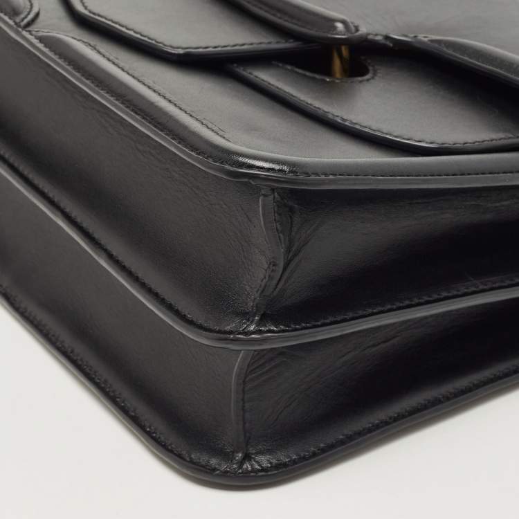 Pre Owned Alexander McQueen Black Leather Heroine Chain Shoulder Bag