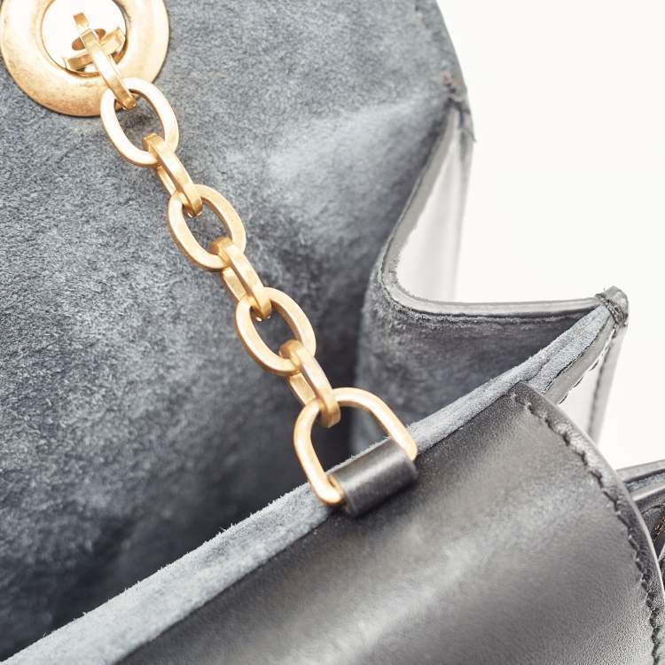 Pre Owned Alexander McQueen Black Leather Heroine Chain Shoulder Bag