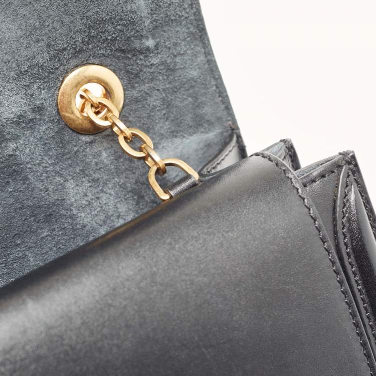 Pre Owned Alexander McQueen Black Leather Heroine Chain Shoulder Bag