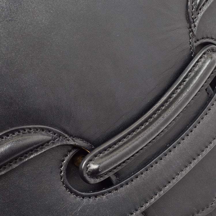 Pre Owned Alexander McQueen Black Leather Heroine Chain Shoulder Bag
