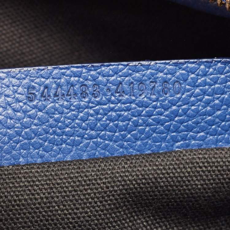Pre Owned Alexander McQueen Blue Leather Skull Padlock Tote